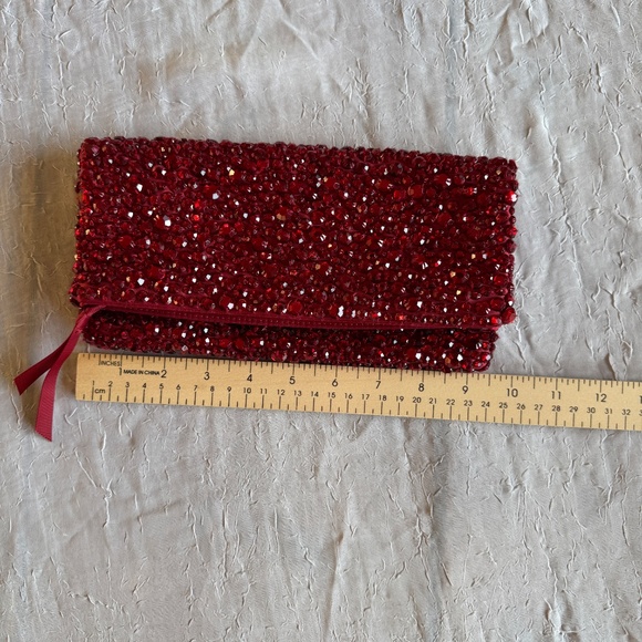 Banana Republic Ruby Red Jewel Clutch - Picture 7 of 10